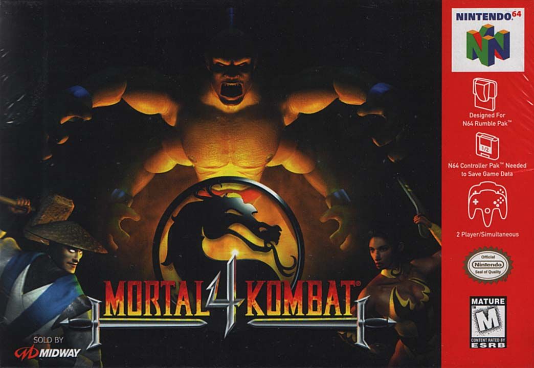 Mortal Kombat 4 box art for Nintendo 64